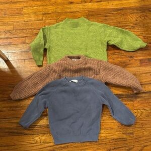Three Zara Small Kids Sweater Bundle